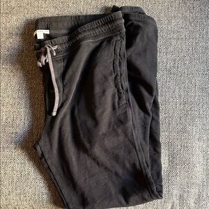 James Perse Men's Black 100% Cotton Jogger Pants
